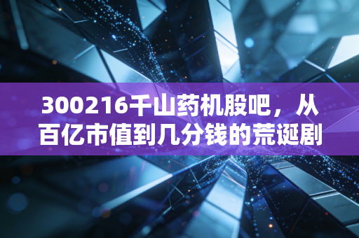 300216千山药机股吧，从百亿市值到几分钱的荒诞剧，给所有投机者的当头棒喝