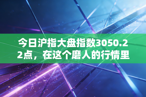 今日沪指大盘指数3050.22点,在这个磨人的行情里,我们该如何安放焦虑?