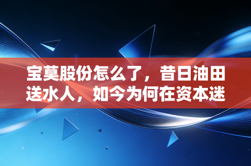 宝莫股份怎么了,昔日油田送水人,如今为何在资本迷雾中步履蹒跚?