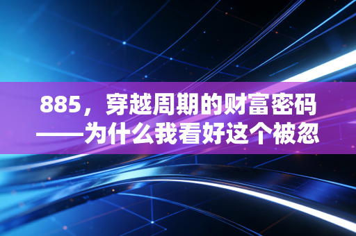885，穿越周期的财富密码——为什么我看好这个被忽视的隐形冠军？