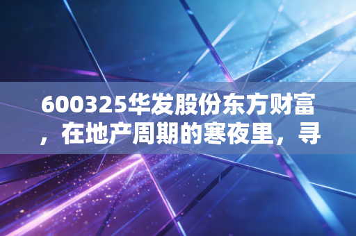 600325华发股份东方财富，在地产周期的寒夜里，寻找珠海巨头的突围之路
