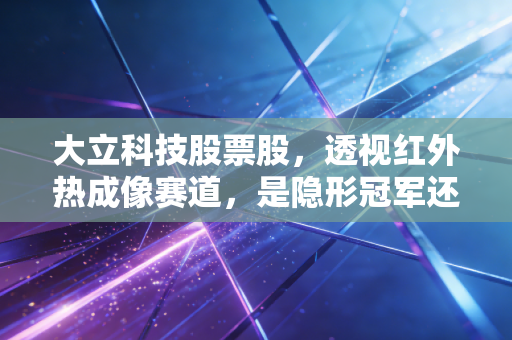 大立科技股票股，透视红外热成像赛道，是隐形冠军还是估值陷阱？
