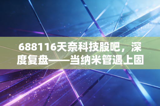 688116天奈科技股吧，深度复盘——当纳米管遇上固态电池，这只被错杀的龙头还能翻身吗？