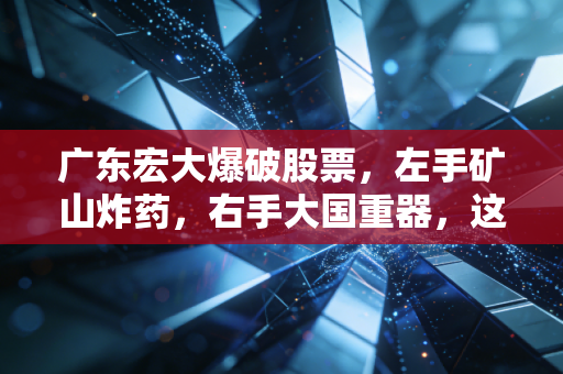 广东宏大爆破股票，左手矿山炸药，右手大国重器，这只硬核国企的进阶之路