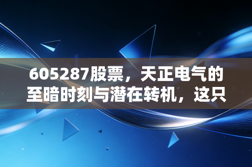 605287股票，天正电气的至暗时刻与潜在转机，这只低压电器老兵还值得守候吗？