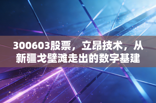300603股票,立昂技术,从新疆戈壁滩走出的数字基建隐形冠军?