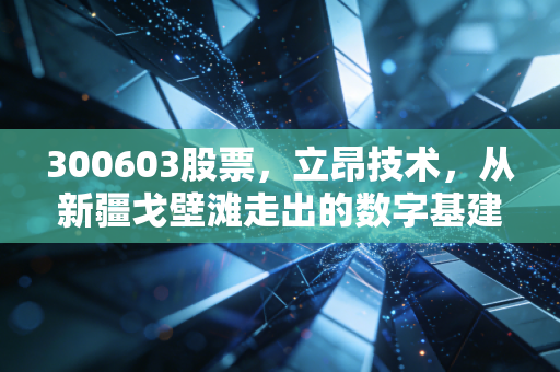 300603股票，立昂技术，从新疆戈壁滩走出的数字基建隐形冠军？