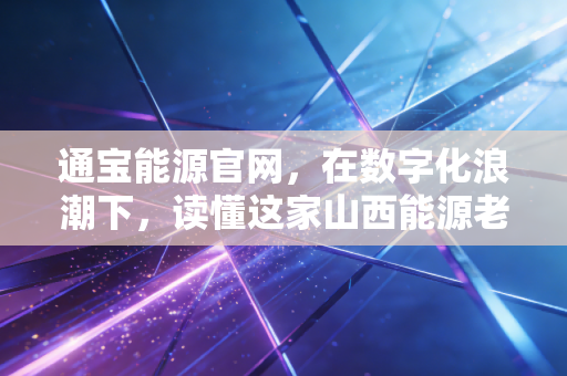 通宝能源官网,在数字化浪潮下,读懂这家山西能源老将的坚守与突围