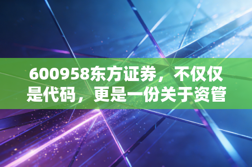 600958东方证券，不仅仅是代码，更是一份关于资管与财富的深度答卷