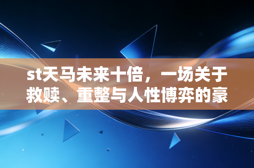 st天马未来十倍，一场关于救赎、重整与人性博弈的豪赌