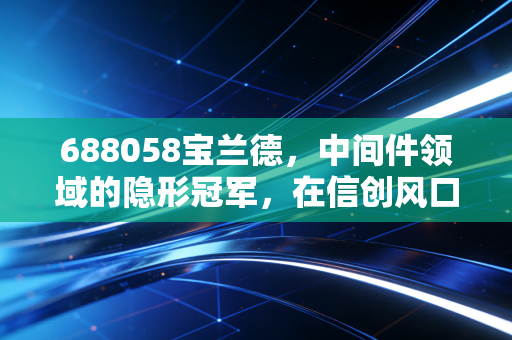 688058宝兰德,中间件领域的隐形冠军,在信创风口下我看好的不仅是技术,更是那份韧性