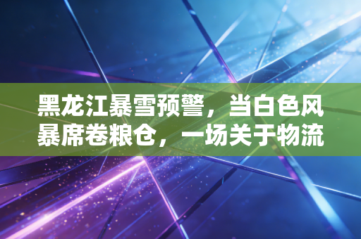 黑龙江暴雪预警,当白色风暴席卷粮仓,一场关于物流、能源与资产配置的财富压力测试