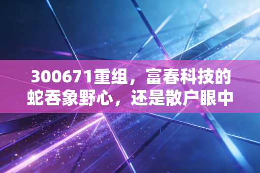 300671重组，富春科技的蛇吞象野心，还是散户眼中的财富密码？