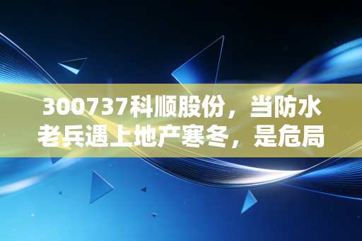 300737科顺股份，当防水老兵遇上地产寒冬，是危局还是转机？