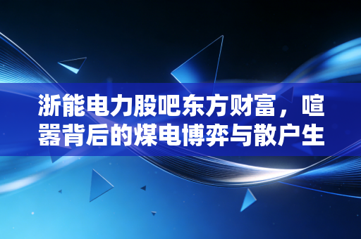 浙能电力股吧东方财富,喧嚣背后的煤电博弈与散户生存实录