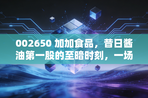 002650 加加食品,昔日酱油第一股的至暗时刻,一场关于盲目与傲慢的资本警示录