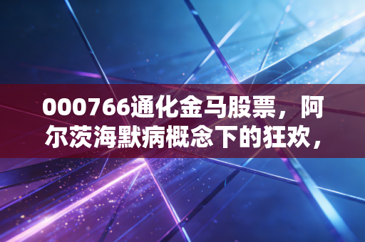000766通化金马股票,阿尔茨海默病概念下的狂欢,是神药救赎还是资本博弈?