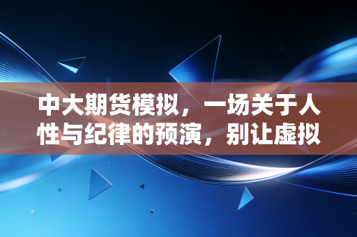 中大期货模拟,一场关于人性与纪律的预演,别让虚拟成了你的致幻剂