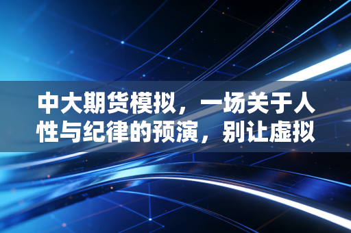 中大期货模拟，一场关于人性与纪律的预演，别让虚拟成了你的致幻剂