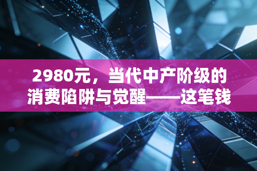 2980元,当代中产阶级的消费陷阱与觉醒——这笔钱到底花哪儿了?