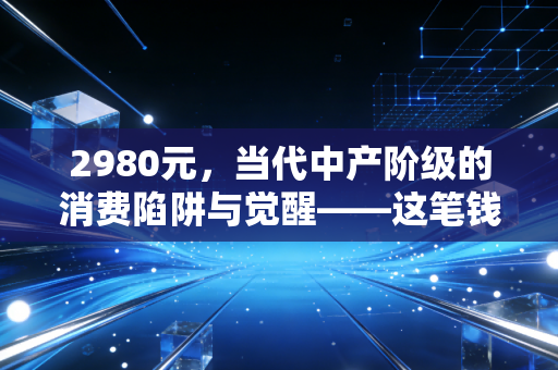 2980元,当代中产阶级的消费陷阱与觉醒——这笔钱到底花哪儿了?
