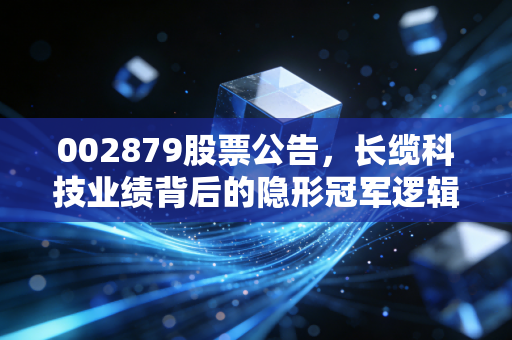 002879股票公告，长缆科技业绩背后的隐形冠军逻辑，中小盘价值股的坚守值得吗？
