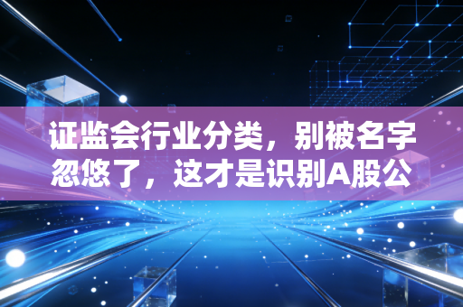 证监会行业分类,别被名字忽悠了,这才是识别A股公司真面目的照妖镜