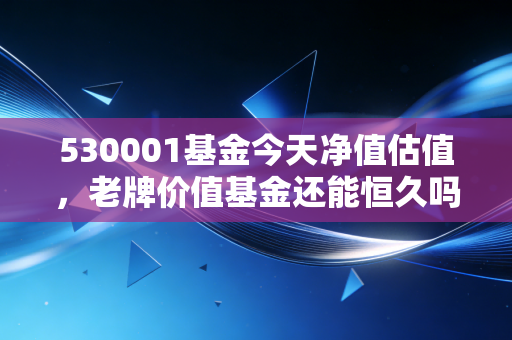 530001基金今天净值估值，老牌价值基金还能恒久吗？深度解析与投资思考