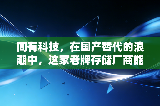 同有科技,在国产替代的浪潮中,这家老牌存储厂商能否迎来第二春?