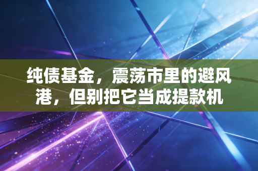 纯债基金,震荡市里的避风港,但别把它当成提款机