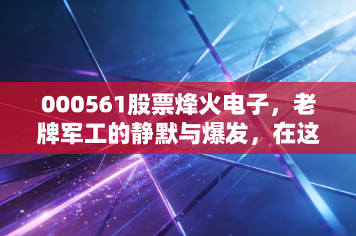 000561股票烽火电子，老牌军工的静默与爆发，在这个动荡世界里寻找确定性