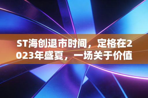 ST海创退市时间，定格在2023年盛夏，一场关于价值回归的残酷洗礼