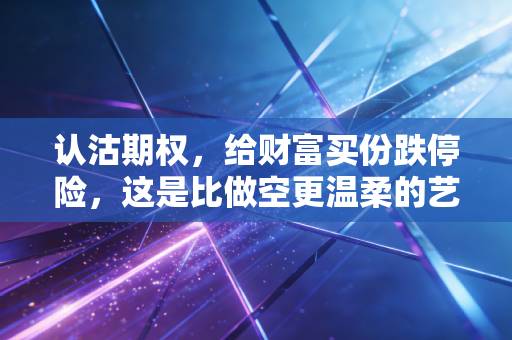 认沽期权，给财富买份跌停险，这是比做空更温柔的艺术