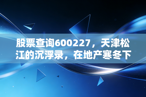 股票查询600227,天津松江的沉浮录,在地产寒冬下寻找普通投资者的避风港