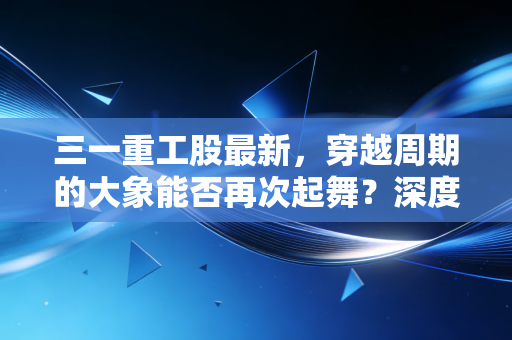 三一重工股最新,穿越周期的大象能否再次起舞?深度解析与投资思考