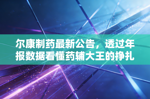 尔康制药最新公告,透过年报数据看懂药辅大王的挣扎与突围,这还是当年的那个白马股吗?