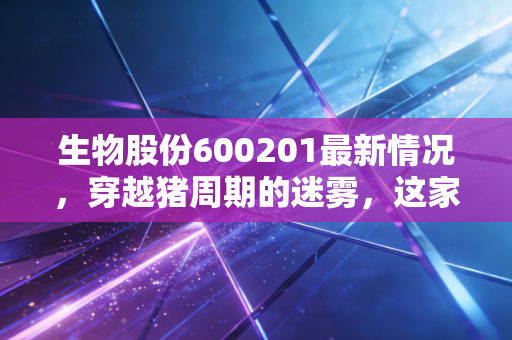 生物股份600201最新情况,穿越猪周期的迷雾,这家疫苗龙头的新故事还能讲多久?
