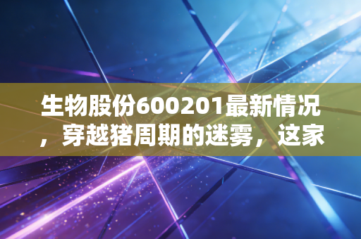 生物股份600201最新情况,穿越猪周期的迷雾,这家疫苗龙头的新故事还能讲多久?