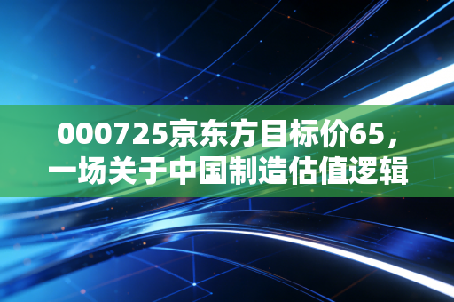 000725京东方目标价65，一场关于中国制造估值逻辑的狂想与现实博弈