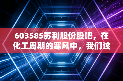 603585苏利股份股吧，在化工周期的寒风中，我们该如何审视这家隐形冠军？
