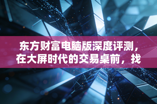 东方财富电脑版深度评测,在大屏时代的交易桌前,找回投资的节奏感