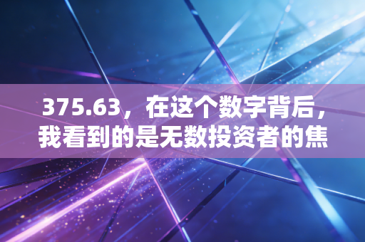 375.63,在这个数字背后,我看到的是无数投资者的焦虑与希望
