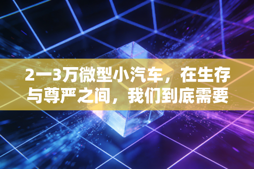 2一3万微型小汽车，在生存与尊严之间，我们到底需要什么样的代步工具？