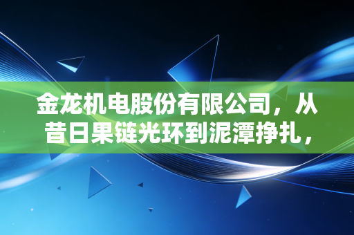金龙机电股份有限公司,从昔日果链光环到泥潭挣扎,这家老牌电子厂的翻身仗能赢吗?