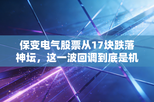 保变电气股票从17块跌落神坛，这一波回调到底是机会还是陷阱？深度解析背后的残酷真相