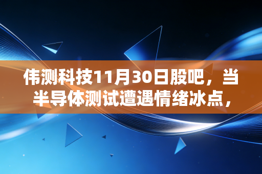 伟测科技11月30日股吧,当半导体测试遭遇情绪冰点,是时候人弃我取了吗?