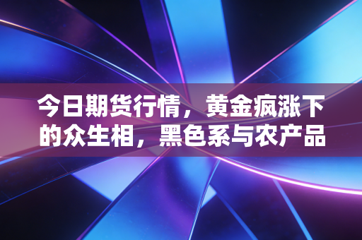 今日期货行情，黄金疯涨下的众生相，黑色系与农产品谁在裸泳？