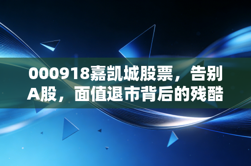 000918嘉凯城股票,告别A股,面值退市背后的残酷真相与散户的最后一课