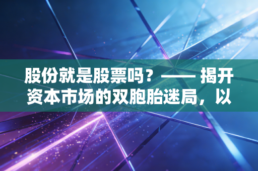 股份就是股票吗?—— 揭开资本市场的双胞胎迷局,以及这背后关乎你钱袋子的真相