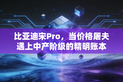 比亚迪宋Pro，当价格屠夫遇上中产阶级的精明账本